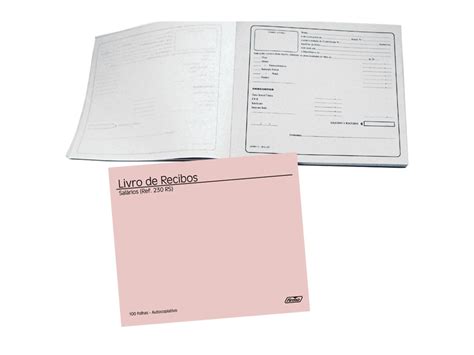 Firmo Livro De Recibos De Salário 230 Papel Autocopiativo 185 X 208 Mm