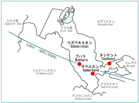 Oʻzbekiston respublikasi ）、通称 ウズベキスタン は、 中央アジア に位置する 共和制. ウズベキスタンの旅2003／地図編