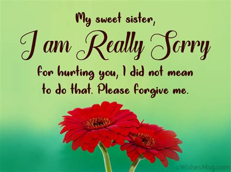 Sorry Messages For Sister Apology Quotes Wishesmsg