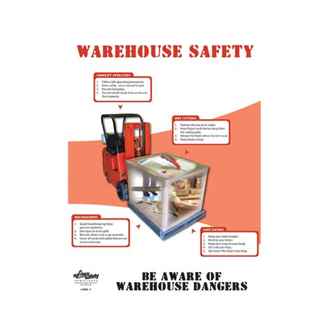 Warehouse Safety Beware Of Dangers Poster