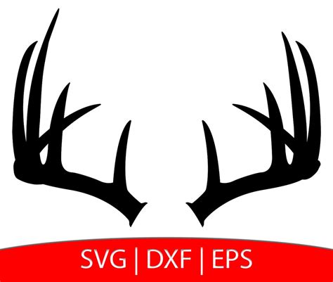 Deer Antlers Svg Deer Antlers Vector Deer Antlers Dxf File Etsy