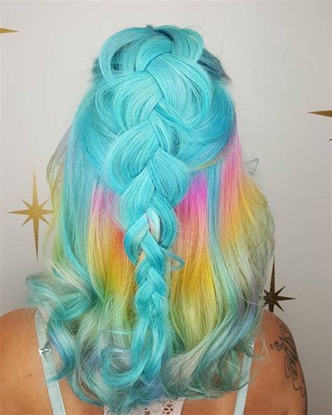Hair Color Unique Cool Hair Color Unique Hair Pelo Multicolor Rainbow Hair Color Corte Y