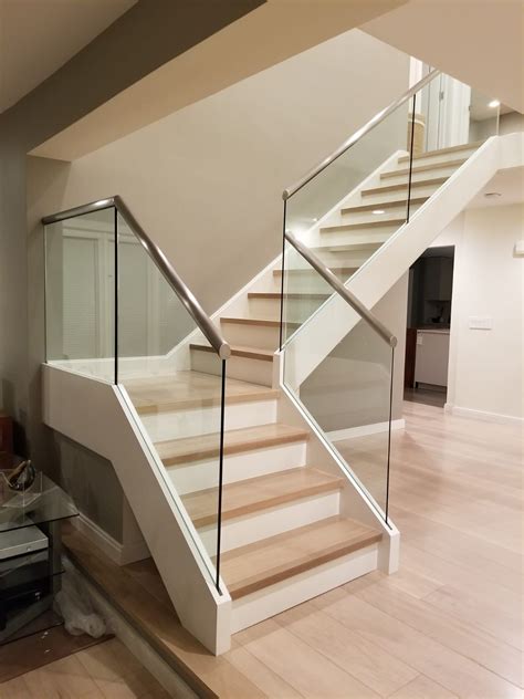 Slim Base Glass Railing Is An Innovative Way Of Attaching The Glass Panels To The Staircase The