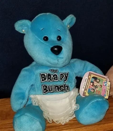 Vintage Brady Bunch Alice 1999 Plush Blue Bear Original Tv Tune Bears
