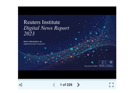 Digital News Report 2023 Reuters Institute For The Study Of Journalism