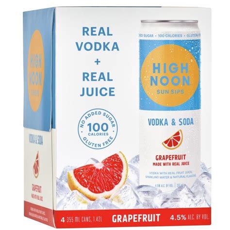 High Noon Grapefruit Vodka And Soda 355ml 4 Pack Elma Wine And Liquor