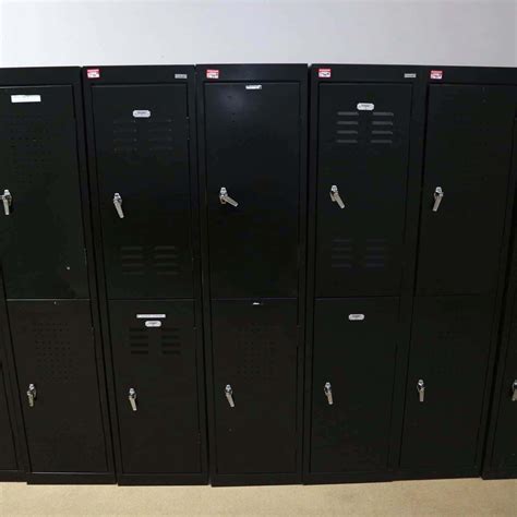 Sandusky Black 2 Door Lockers 15 Wide Office Furniture Liquidations