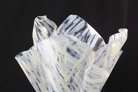 Handmade White Glass Vase By J M Fusions Llc