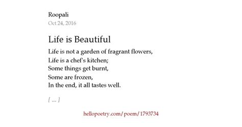 Life Is Beautiful By Roopali Hello Poetry
