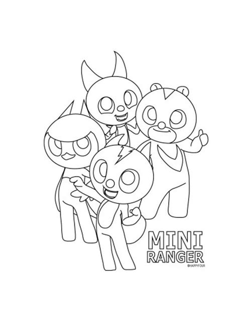 Free Miniforce Coloring Pages Download And Print Miniforce Coloring