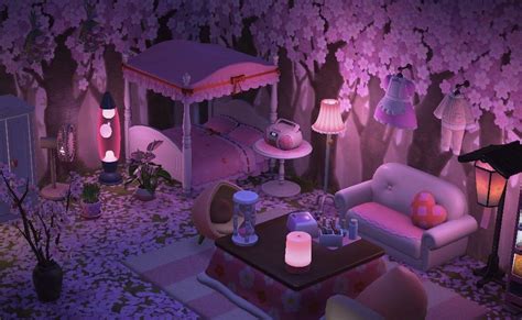 New horizons with plenty of things for you to do. on Twitter: "my cherry blossom bedroom is complete # ...