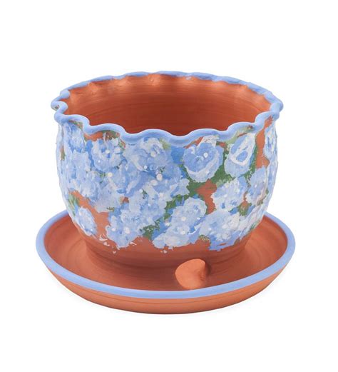 There are plenty of ways to cut some costs out, such as carpooling, eating in, printing out free greeting cards, etc. Handcrafted Scalloped Terra Cotta Flower Pot with Basin ...