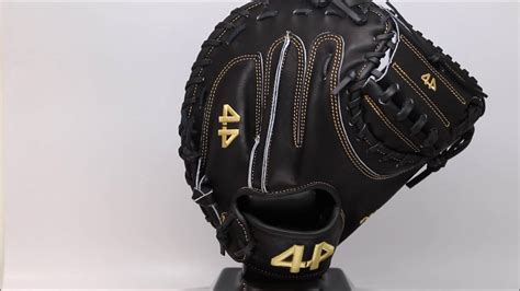 44 Pro Custom Baseball Glove Signature Series Black Gold Catchers Mitt