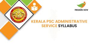 Kerala administrative services distance material available. Kerala PSC Administrative Service Syllabus 2020 PDF Download