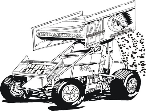 Dirt Late Model Coloring Pages