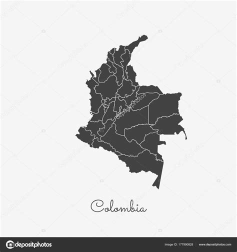 Vector De La Imagen De Mapa De Las Regiones De Colombia Vectores De Images