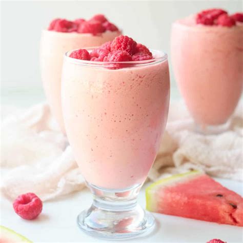 Refreshing Watermelon Raspberry Milkshake Marathons And Motivation
