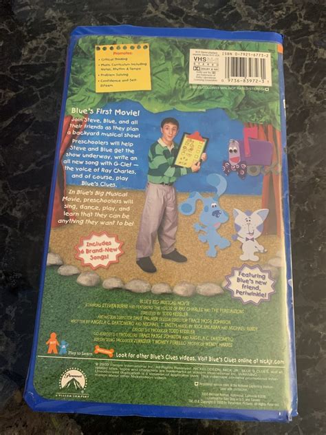 Nick Jr Blues Clues Blues Big Musical Movie Vhs Video Tape Steve