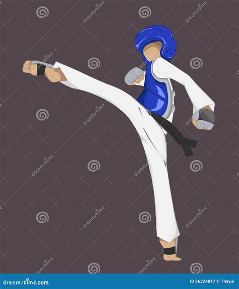 Taekwondo Martial Art Stock Illustration Illustration Of Korean