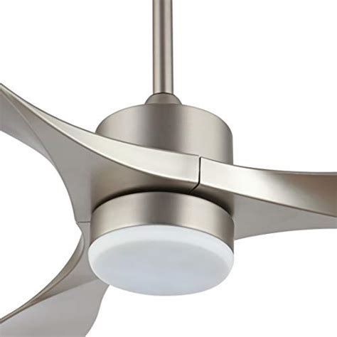 Wingbo Modern Ceiling Fan With Lights And Remote Brushed Nickel