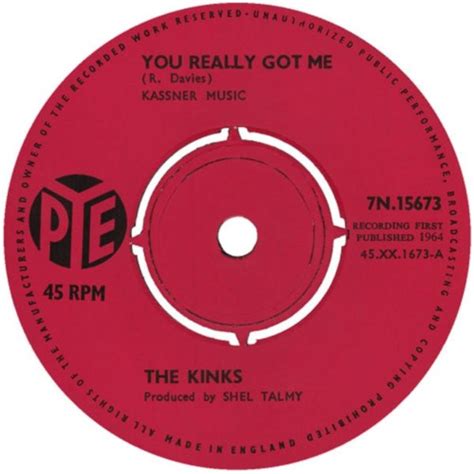 The Kinks You Really Got Me 1964 4 Pronged Push Out Centre Vinyl Discogs