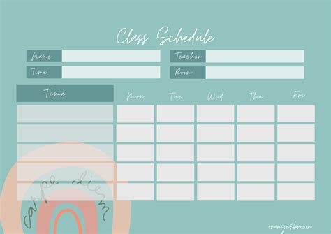Schedule Templates Aesthetic Printable Templates