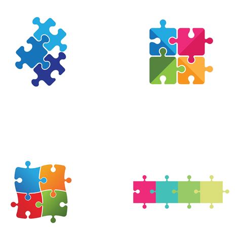 Puzzle Logo And Symbol Vector 3022730 Vector Art At Vecteezy