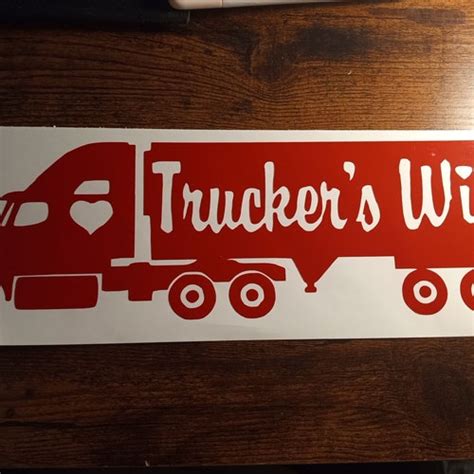 Truckers Wife Svg Trucker Wife Svg Eps Dxf Ai Png Files Etsy