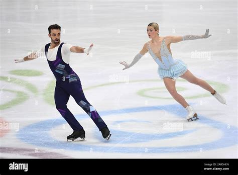 Olivia Smart And Adrian Diaz From Spain During Dance Free In Ice Dance
