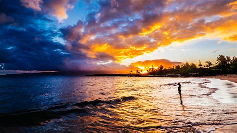 배경 화면 햇빛 경치 일몰 바다 자연 육지 반사 하늘 구름 바닷가 해돋이 저녁 아침 연안 수평선