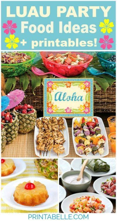 Decoration, cocktail, and menu ideas to host an retro tiki theme party at home. The 25+ best Luau party foods | Luau party food, Luau food ...