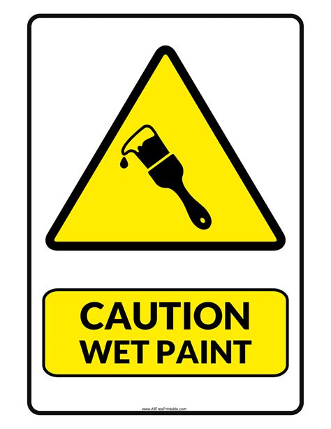 Wet Paint Sign Printable Printable Word Searches