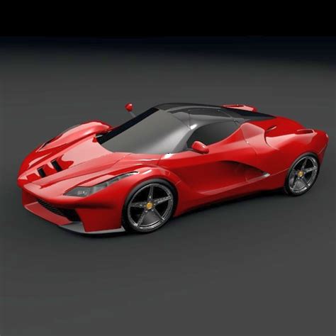 La Ferrari Hybrid Sports Car 3d Model Flatpyramid