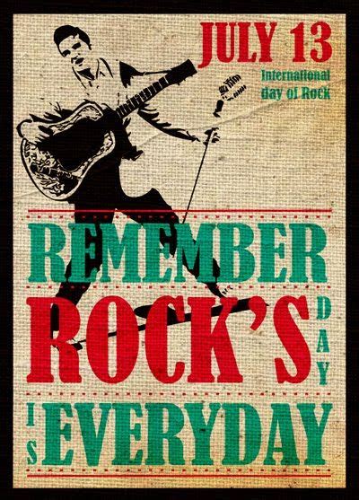 International Day Of Rock July 13 Dia Do Rock Dia Mundial Do Rock