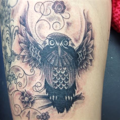 Kill It With Black Owl Tattoo
