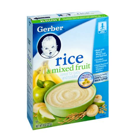 Gerber® Baby Toddler Cereal Rice And Mixed Fruit Reviews 2020