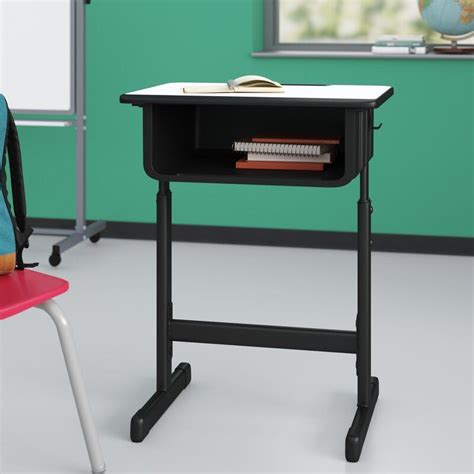 Flash Furniture Manufactured Wood Adjustable Height Open Front Desk