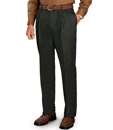 lyst jos a bank traveler collection traditional fit pleated front twill pants big and tall
