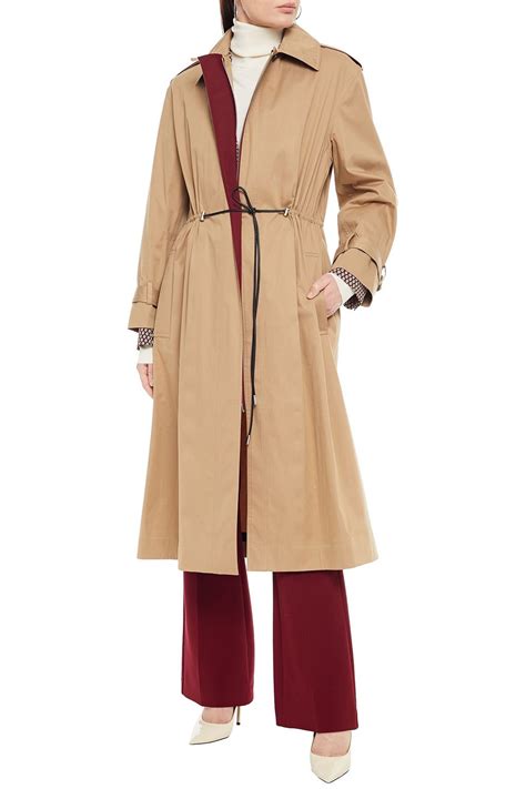 Victoria Beckham Gathered Cotton Blend Gabardine Trench Coat The Outnet