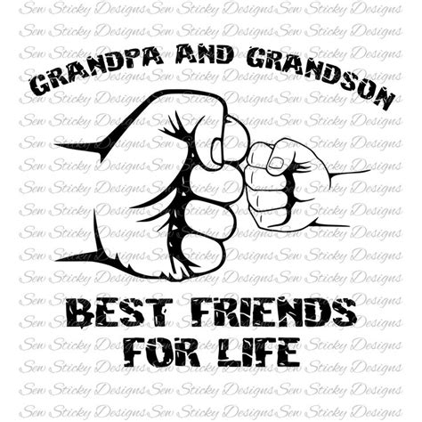 Grandpa And Grandson Best Friends For Life Svg File Fathers Day