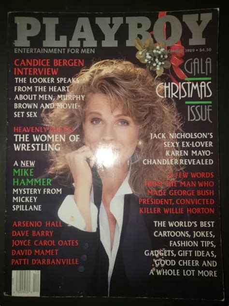 Playboy Magazine December Petra Verkaik Candice Bergen Back Issue