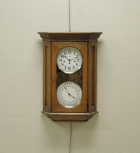 Howard Miller Oak Calendar Clock Model 612 545 For Sale At Auction On