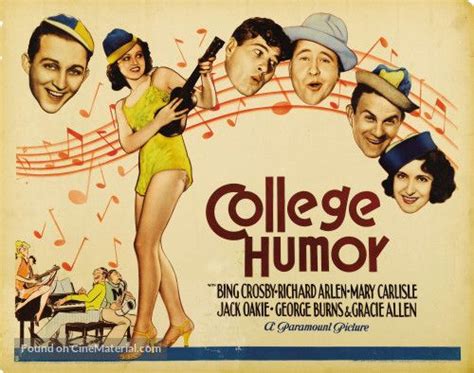 College Humor Movie Poster College Humor George Burns Bing Crosby
