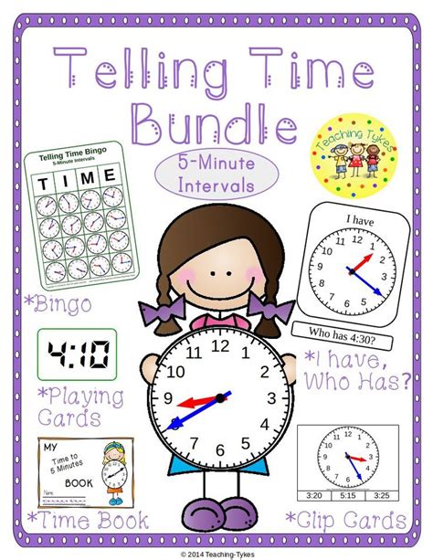 Telling Time 5 Minutes Bundle Telling Time Games Telling Time
