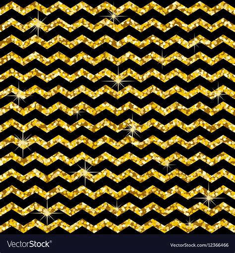 Pattern In Zigzag Classic Chevron Gold Glitter Vector Image