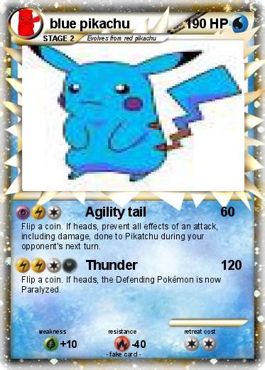 Pokémon Blue Pikachu 23 23 Agility Tail My Pokemon Card