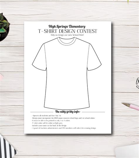 T Shirt Design Contest Flyer Template Draw T Shirt Design Etsyde
