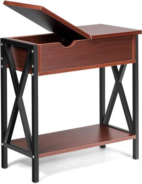 Flip Top End Table Sofa Side Console Table Coffee Kitchen