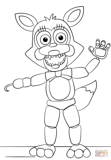 Mangle From Five Nights At Freddys Coloring Page Free Printable