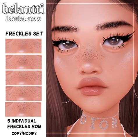 Second Life Marketplace Belantti Freckles Set Lelutka Evo X Bom